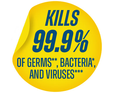 Kills 99.9% of Germs, Bacteria and Viruses