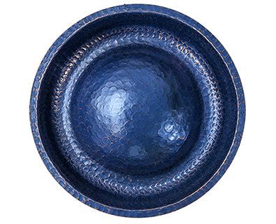 Sapphire Manicure Bowl - Hammered Copper
