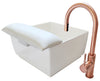 Square Pedicure Sink With Copper Faucet
