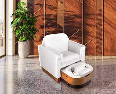 Wilshire Pedicure Chair -   White Upholstery
