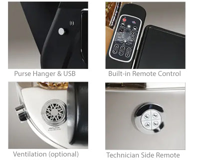 Pedicure Chair Features - Nail Tech Remote