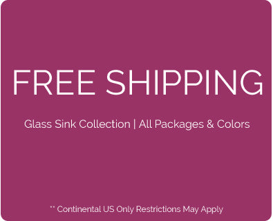 Free Shipping - Glass Sink Collection