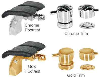 Ampro Footrest Option - Chrome & Gold