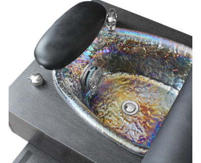 Lavender Iridescent Clear Glass Sink 