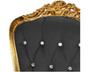Queen Chair Black Upholstery Gold