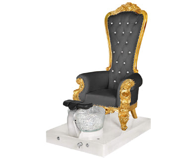 Tufted Queen Chair Gold Frame