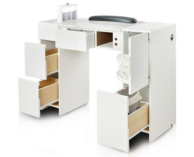 Sanismart Manicure Table Drawers and Storage