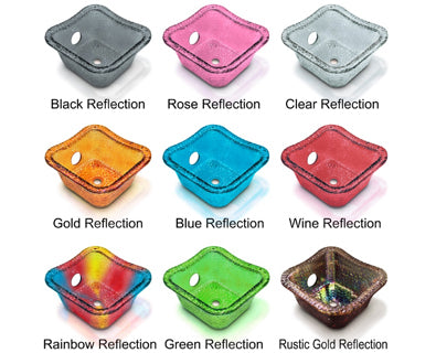 Square Glass Sink Colors